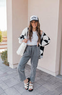 LUXE Diamond Checkered Oversized Cardigan-Sweaters-Rae Collective, Women's Online Fashion Boutique Located in Phoenix, Arizona (Scottsdale Area)