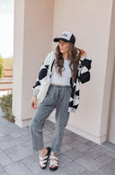 LUXE Diamond Checkered Oversized Cardigan-Sweaters-Rae Collective, Women's Online Fashion Boutique Located in Phoenix, Arizona (Scottsdale Area)