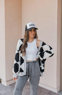 LUXE Diamond Checkered Oversized Cardigan-Sweaters-Rae Collective, Women's Online Fashion Boutique Located in Phoenix, Arizona (Scottsdale Area)