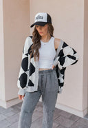 LUXE Diamond Checkered Oversized Cardigan-Sweaters-Rae Collective, Women's Online Fashion Boutique Located in Phoenix, Arizona (Scottsdale Area)
