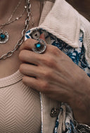 Horseshoe Haven Star Stone Ring-Cluster Rings-Rae Collective, Women's Online Fashion Boutique Located in Phoenix, Arizona (Scottsdale Area)