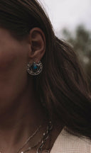 Starry Horseshoe Stone Earrings-Stud Earrings-Rae Collective, Women's Online Fashion Boutique Located in Phoenix, Arizona (Scottsdale Area)