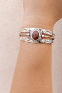 Stagecoach Sterling Silver Stone Cuff-Cuffs-Rae Collective, Women's Online Fashion Boutique Located in Phoenix, Arizona (Scottsdale Area)