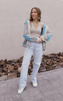 POL Multi Fabric Hooded Button Down Shacket-Shackets-Rae Collective, Women's Online Fashion Boutique Located in Phoenix, Arizona (Scottsdale Area)