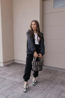 POL Multi Fabric Hooded Button Down Shacket-Shackets-Rae Collective, Women's Online Fashion Boutique Located in Phoenix, Arizona (Scottsdale Area)