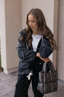 POL Multi Fabric Hooded Button Down Shacket-Shackets-Rae Collective, Women's Online Fashion Boutique Located in Phoenix, Arizona (Scottsdale Area)