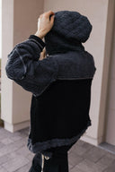 POL Multi Fabric Hooded Button Down Shacket-Shackets-Rae Collective, Women's Online Fashion Boutique Located in Phoenix, Arizona (Scottsdale Area)