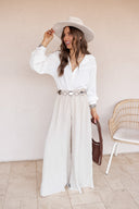 Coastline Tie Waist Palazzo Pants | 12 Colors