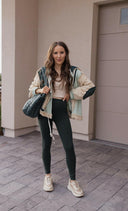 POL Multi Fabric Hooded Button Down Shacket-Shackets-Rae Collective, Women's Online Fashion Boutique Located in Phoenix, Arizona (Scottsdale Area)