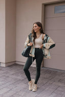 POL Multi Fabric Hooded Button Down Shacket-Shackets-Rae Collective, Women's Online Fashion Boutique Located in Phoenix, Arizona (Scottsdale Area)