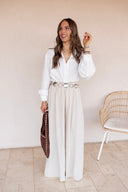 Let Loose Textured Lantern Sleeve Button Down