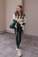 POL Multi Fabric Hooded Button Down Shacket-Shackets-Rae Collective, Women's Online Fashion Boutique Located in Phoenix, Arizona (Scottsdale Area)