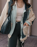 POL Multi Fabric Hooded Button Down Shacket-Shackets-Rae Collective, Women's Online Fashion Boutique Located in Phoenix, Arizona (Scottsdale Area)