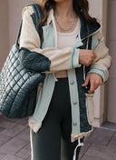 POL Multi Fabric Hooded Button Down Shacket-Shackets-Rae Collective, Women's Online Fashion Boutique Located in Phoenix, Arizona (Scottsdale Area)