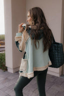 POL Multi Fabric Hooded Button Down Shacket-Shackets-Rae Collective, Women's Online Fashion Boutique Located in Phoenix, Arizona (Scottsdale Area)