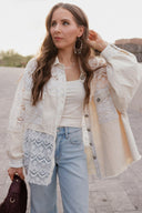 POL Oversized Vintage Lace Shacket-Shackets-Rae Collective, Women's Online Fashion Boutique Located in Phoenix, Arizona (Scottsdale Area)
