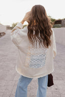 POL Oversized Vintage Lace Shacket-Shackets-Rae Collective, Women's Online Fashion Boutique Located in Phoenix, Arizona (Scottsdale Area)