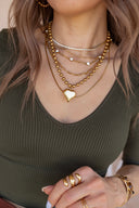 Simply Beaded Stainless Steel Heart Necklace