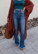 KANCAN Jordan High Rise Raw Hem Flare Jeans (Copy)-Jeans-Rae Collective, Women's Online Fashion Boutique Located in Phoenix, Arizona (Scottsdale Area)