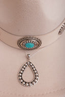 Just A Drop Studded Teardrop Necklace-Chain Necklaces-Rae Collective, Women's Online Fashion Boutique Located in Phoenix, Arizona (Scottsdale Area)