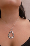 Just A Drop Studded Teardrop Necklace-Chain Necklaces-Rae Collective, Women's Online Fashion Boutique Located in Phoenix, Arizona (Scottsdale Area)
