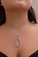 Just A Drop Studded Teardrop Necklace-Chain Necklaces-Rae Collective, Women's Online Fashion Boutique Located in Phoenix, Arizona (Scottsdale Area)