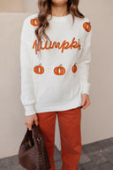 Pumpkin Embroidery Long Sleeve Sweater-Sweaters-Rae Collective, Women's Online Fashion Boutique Located in Phoenix, Arizona (Scottsdale Area)