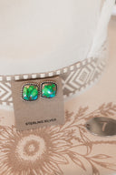 Peacock Dahlia Slab Stud Earrings-Earrings-Krush Kandy, Women's Online Fashion Boutique Located in Phoenix, Arizona (Scottsdale Area)
