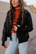 Between the Lines Striped Mock Neck Short Sleeve Sweater-Tops-Rae Collective, Women's Online Fashion Boutique Located in Phoenix, Arizona (Scottsdale Area)