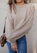 Pearly Chic Luxe Viscose Pearl Sweater-Sweaters-Rae Collective, Women's Online Fashion Boutique Located in Phoenix, Arizona (Scottsdale Area)
