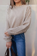 Pearly Chic Luxe Viscose Pearl Sweater-Sweaters-Rae Collective, Women's Online Fashion Boutique Located in Phoenix, Arizona (Scottsdale Area)