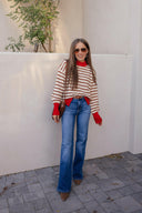 Krushed It Luxe Contrasting Striped Sweater-Sweaters-Rae Collective, Women's Online Fashion Boutique Located in Phoenix, Arizona (Scottsdale Area)