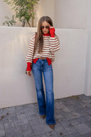Krushed It Luxe Contrasting Striped Sweater-Sweaters-Rae Collective, Women's Online Fashion Boutique Located in Phoenix, Arizona (Scottsdale Area)