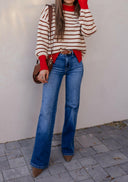 Krushed It Luxe Contrasting Striped Sweater-Sweaters-Rae Collective, Women's Online Fashion Boutique Located in Phoenix, Arizona (Scottsdale Area)