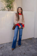 Krushed It Luxe Contrasting Striped Sweater-Sweaters-Rae Collective, Women's Online Fashion Boutique Located in Phoenix, Arizona (Scottsdale Area)
