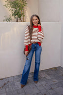 Krushed It Luxe Contrasting Striped Sweater-Sweaters-Rae Collective, Women's Online Fashion Boutique Located in Phoenix, Arizona (Scottsdale Area)