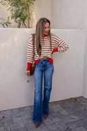 Krushed It Luxe Contrasting Striped Sweater-Sweaters-Rae Collective, Women's Online Fashion Boutique Located in Phoenix, Arizona (Scottsdale Area)