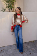 Krushed It Luxe Contrasting Striped Sweater-Sweaters-Rae Collective, Women's Online Fashion Boutique Located in Phoenix, Arizona (Scottsdale Area)