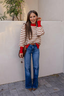 Krushed It Luxe Contrasting Striped Sweater-Sweaters-Rae Collective, Women's Online Fashion Boutique Located in Phoenix, Arizona (Scottsdale Area)