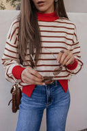 Krushed It Luxe Contrasting Striped Sweater-Sweaters-Rae Collective, Women's Online Fashion Boutique Located in Phoenix, Arizona (Scottsdale Area)