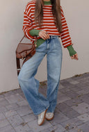 Krushed It Luxe Contrasting Striped Sweater-Sweaters-Rae Collective, Women's Online Fashion Boutique Located in Phoenix, Arizona (Scottsdale Area)