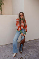 Krushed It Luxe Contrasting Striped Sweater-Sweaters-Rae Collective, Women's Online Fashion Boutique Located in Phoenix, Arizona (Scottsdale Area)