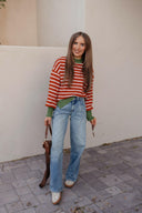 Krushed It Luxe Contrasting Striped Sweater-Sweaters-Rae Collective, Women's Online Fashion Boutique Located in Phoenix, Arizona (Scottsdale Area)