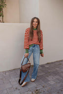Krushed It Luxe Contrasting Striped Sweater-Sweaters-Rae Collective, Women's Online Fashion Boutique Located in Phoenix, Arizona (Scottsdale Area)