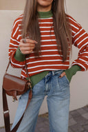 Krushed It Luxe Contrasting Striped Sweater-Sweaters-Rae Collective, Women's Online Fashion Boutique Located in Phoenix, Arizona (Scottsdale Area)