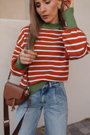 Krushed It Luxe Contrasting Striped Sweater-Sweaters-Rae Collective, Women's Online Fashion Boutique Located in Phoenix, Arizona (Scottsdale Area)