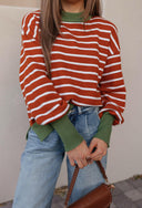 Krushed It Luxe Contrasting Striped Sweater-Sweaters-Rae Collective, Women's Online Fashion Boutique Located in Phoenix, Arizona (Scottsdale Area)