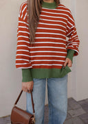 Krushed It Luxe Contrasting Striped Sweater-Sweaters-Rae Collective, Women's Online Fashion Boutique Located in Phoenix, Arizona (Scottsdale Area)