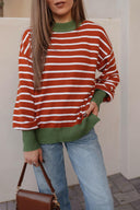 Krushed It Luxe Contrasting Striped Sweater-Sweaters-Rae Collective, Women's Online Fashion Boutique Located in Phoenix, Arizona (Scottsdale Area)