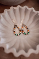 Desert Dew Beaded Teardrop Earrings - Native made
